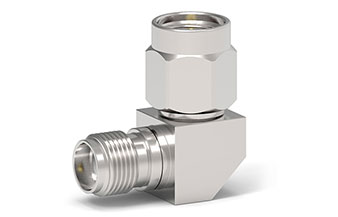 26.5GHz SMA(母頭)-SMA(公頭)射頻轉(zhuǎn)接器，90°直角彎